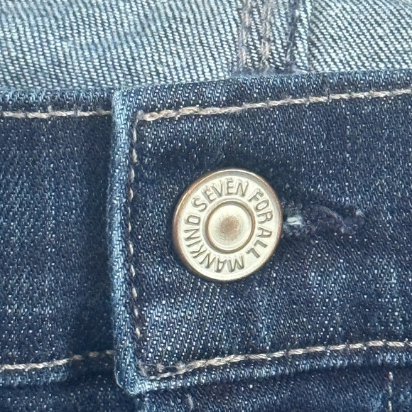 7 For All Mankind Men's Slimmy Straight Leg Jeans - Dark Wash Size 33 EUC - Picture 6 of 11